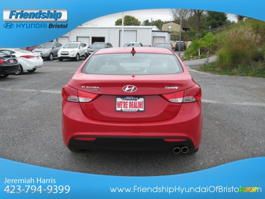 2013 Elantra Coupe GS - Volcanic Red / Gray photo #8