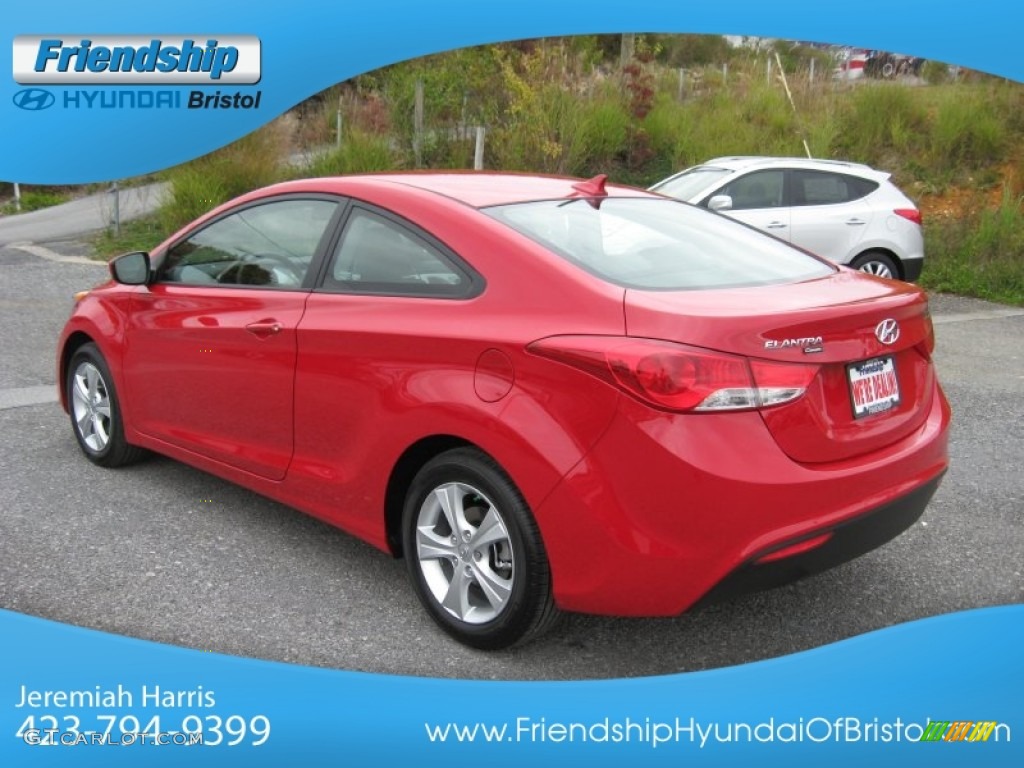 2013 Elantra Coupe GS - Volcanic Red / Gray photo #9