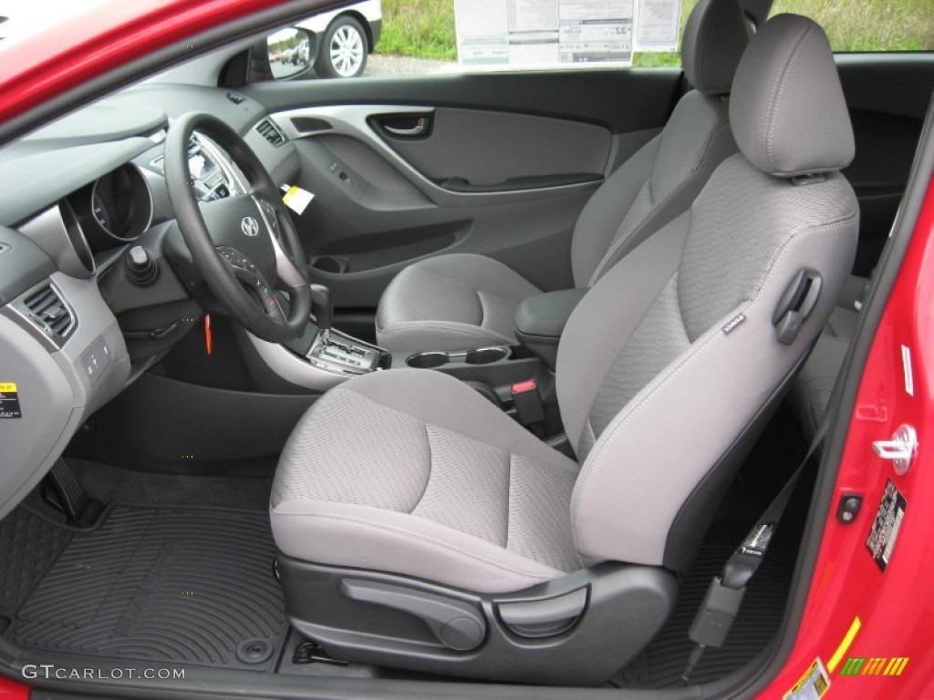 2013 Elantra Coupe GS - Volcanic Red / Gray photo #13