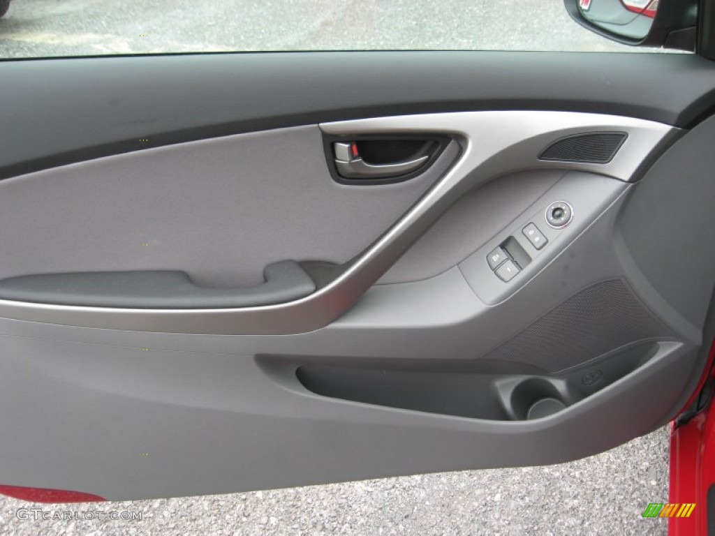 2013 Elantra Coupe GS - Volcanic Red / Gray photo #15