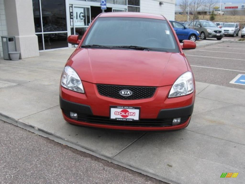 2006 Rio Rio5 SX Hatchback - Tropical Red / Gray photo #4