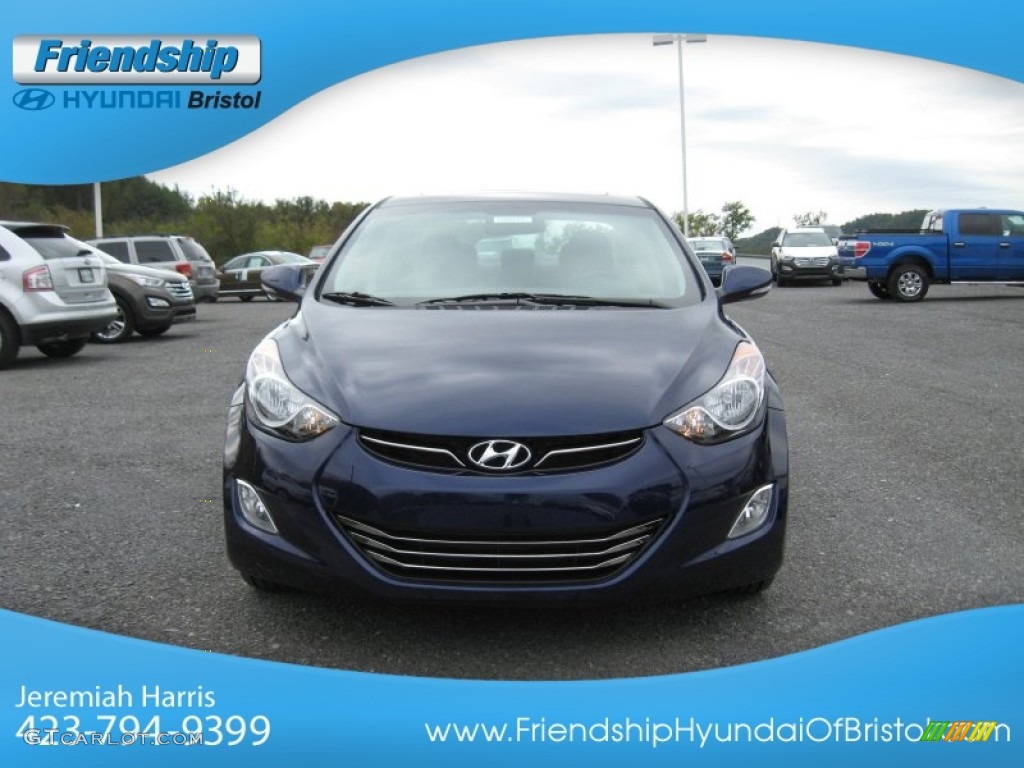 2013 Elantra Limited - Indigo Night / Gray photo #4
