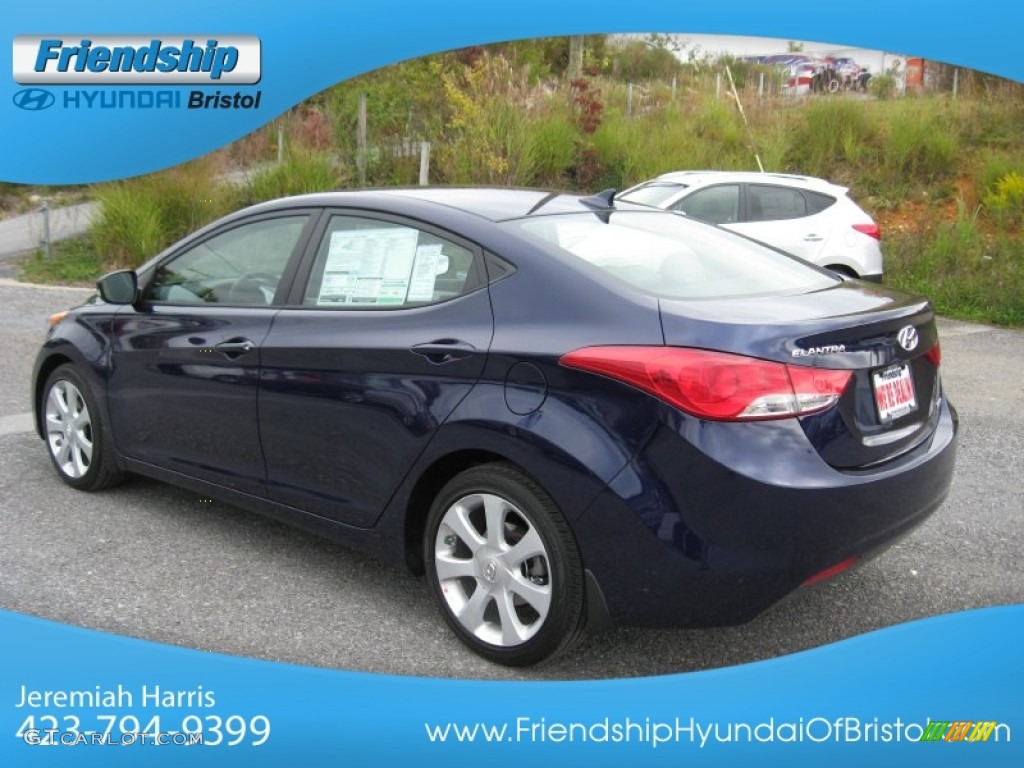 2013 Elantra Limited - Indigo Night / Gray photo #9