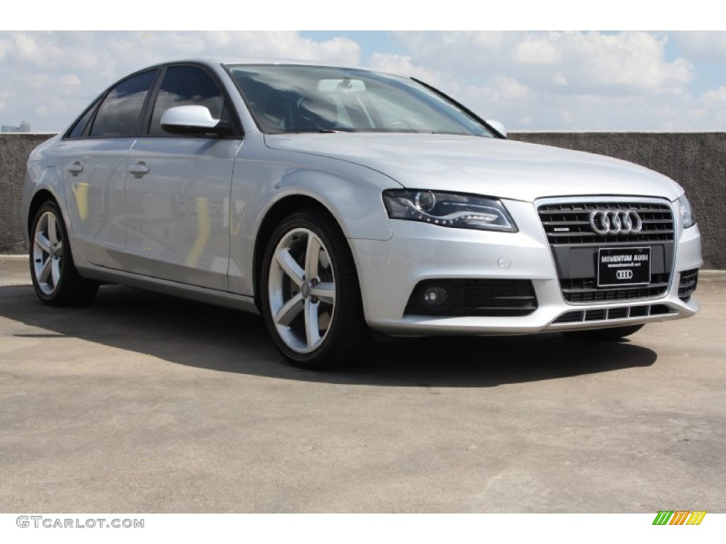 2011 A4 2.0T quattro Sedan - Ice Silver Metallic / Black photo #1