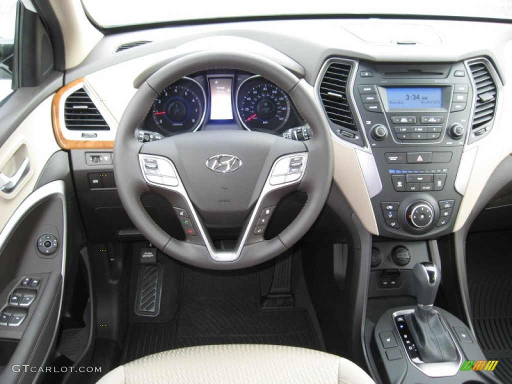 2013 Hyundai Santa Fe Sport 2.0T AWD Beige Dashboard Photo #72147477