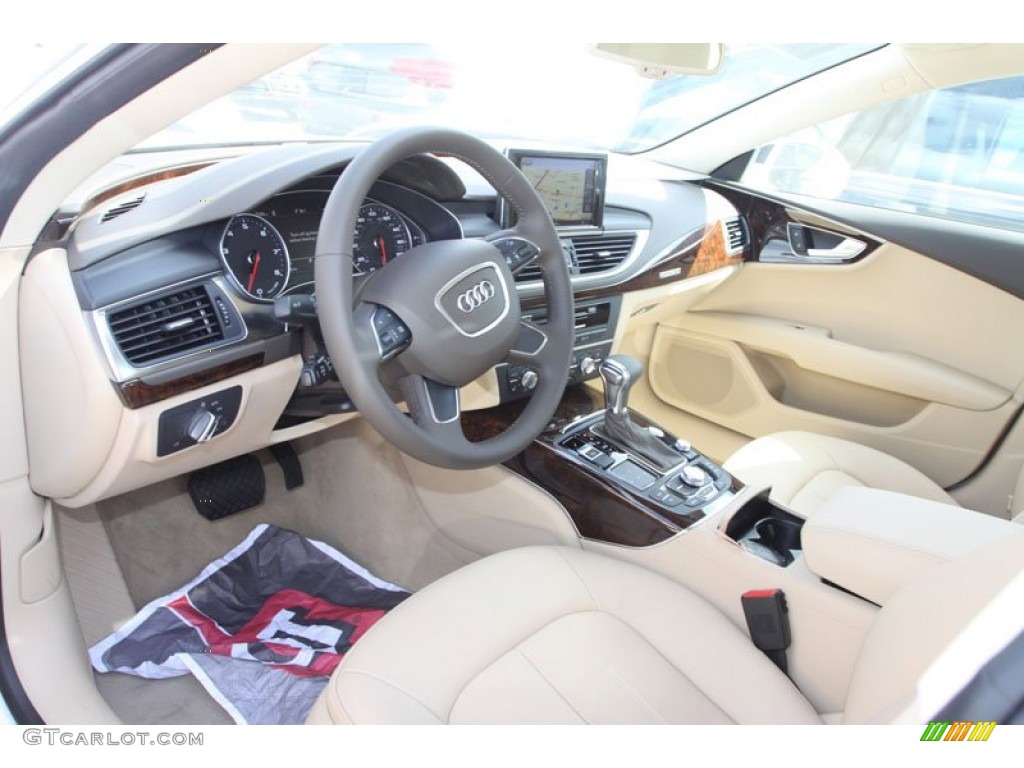Velvet Beige Interior 2013 Audi A7 3.0T quattro Premium Plus Photo #72147561
