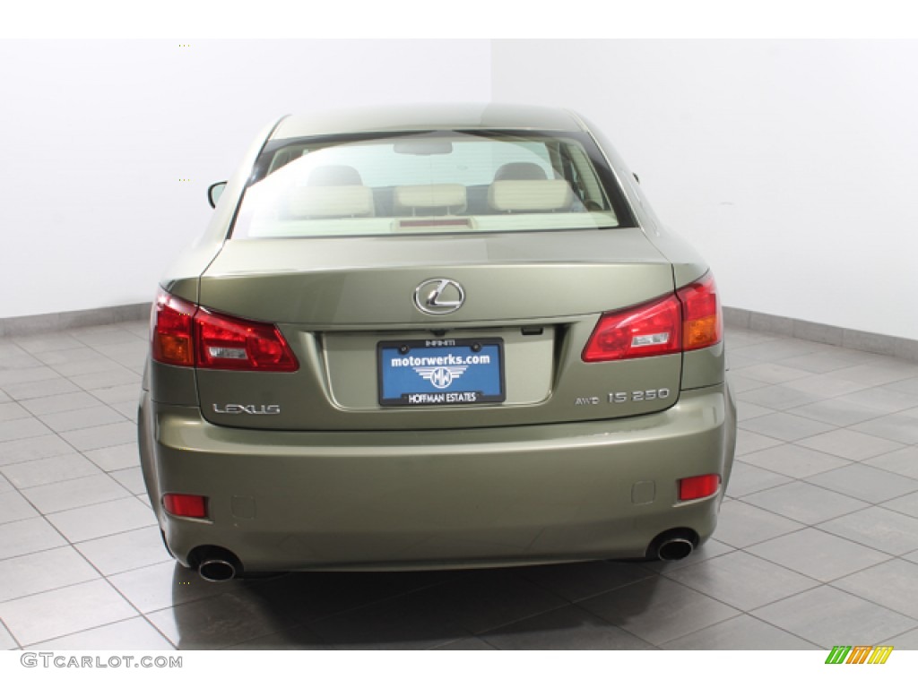 2006 IS 250 AWD - Desert Sage Metallic / Cashmere Beige photo #4