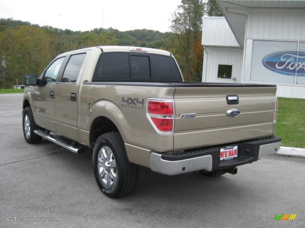 2013 F150 XLT SuperCrew 4x4 - Pale Adobe Metallic / Adobe photo #8