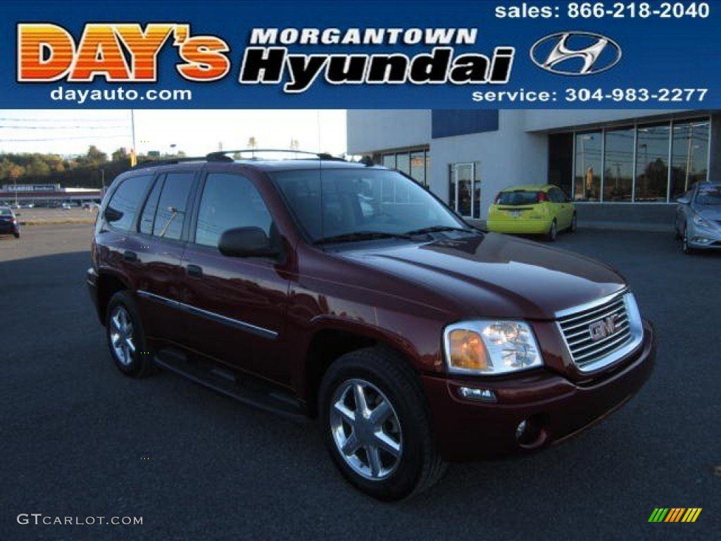 2007 Envoy SLE 4x4 - Cranberry Red Metallic / Ebony photo #1