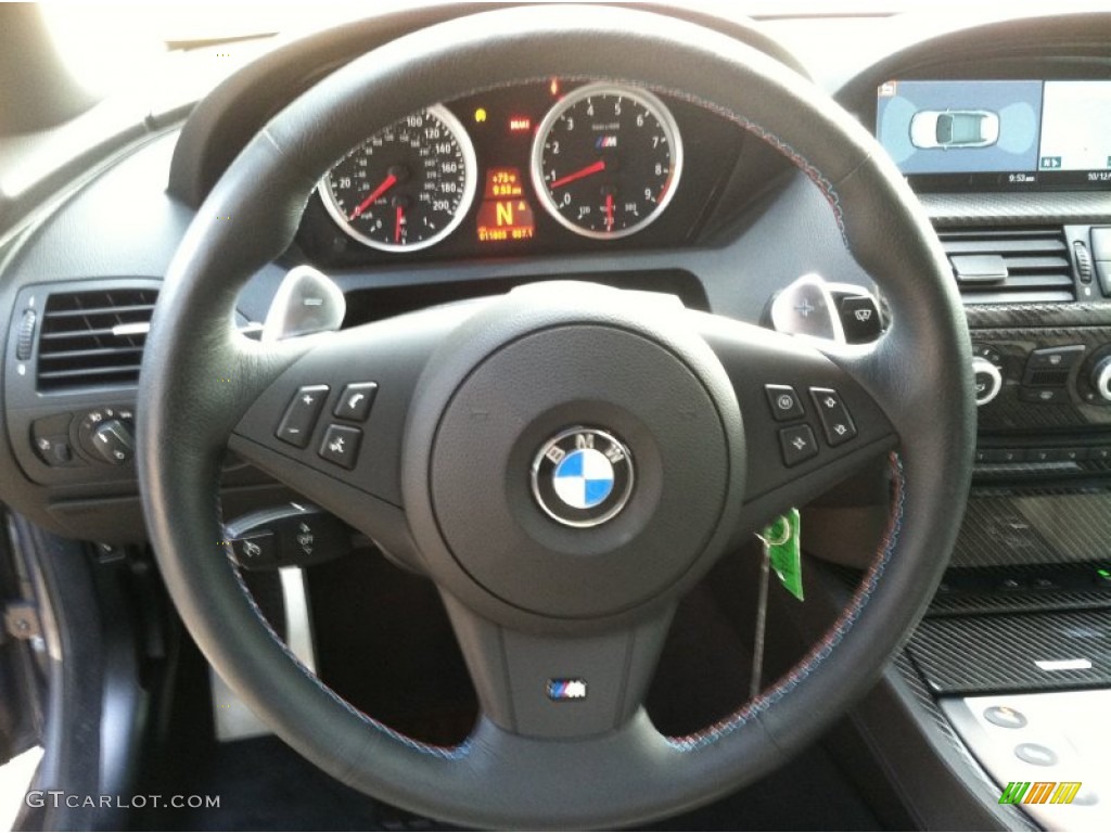 2009 BMW M6 Convertible Sepang Merino Leather Steering Wheel Photo #72152214