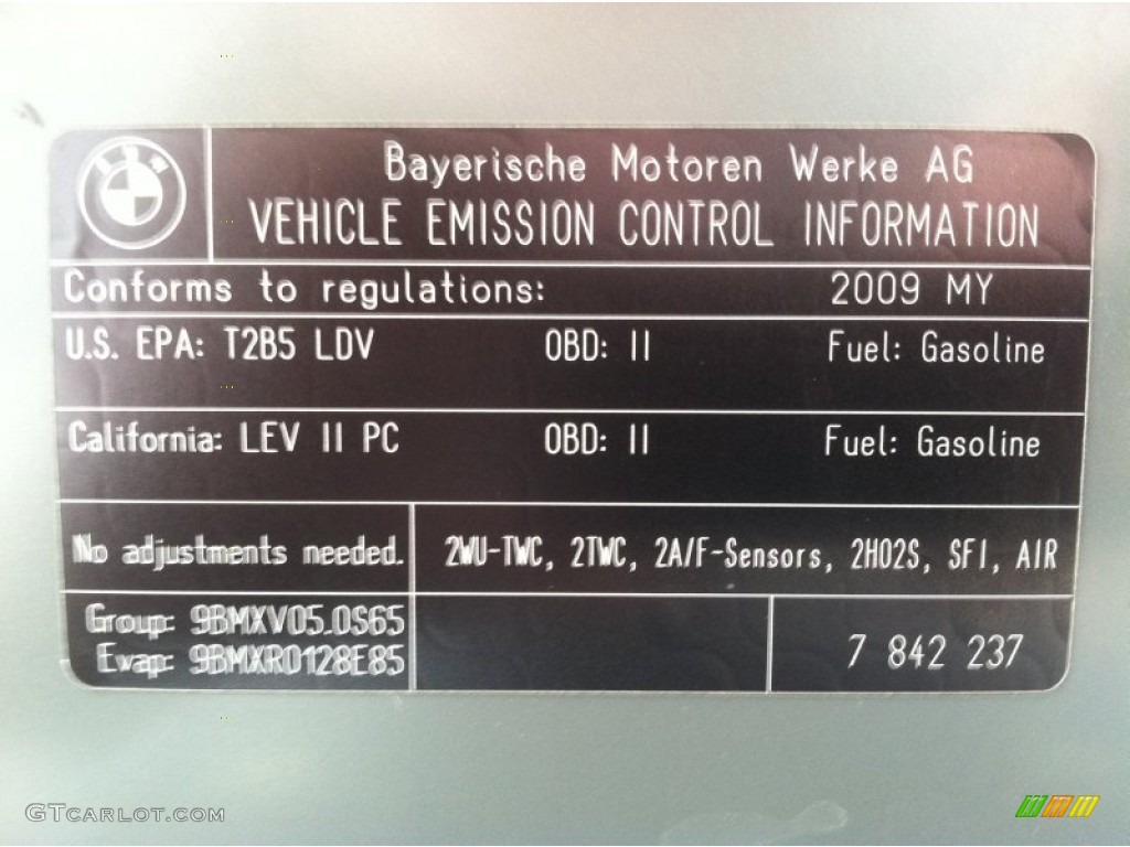 2009 BMW M6 Convertible Info Tag Photo #72152271