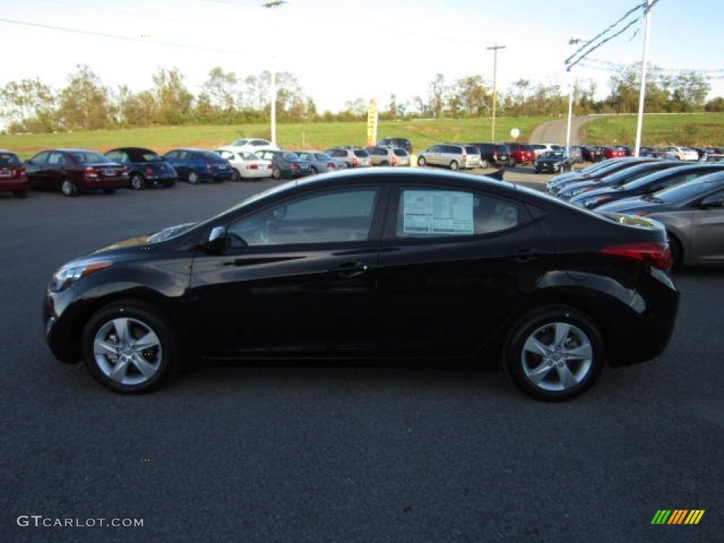 2013 Elantra GLS - Black / Beige photo #4