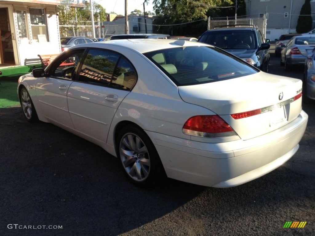 2003 7 Series 745Li Sedan - Alpine White / Dark Beige/Beige III photo #6
