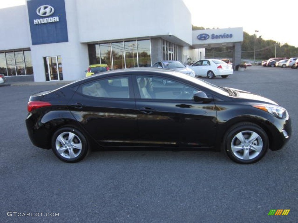 2013 Elantra GLS - Black / Beige photo #8