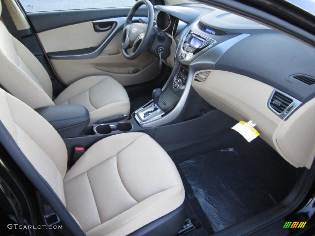 2013 Elantra GLS - Black / Beige photo #10