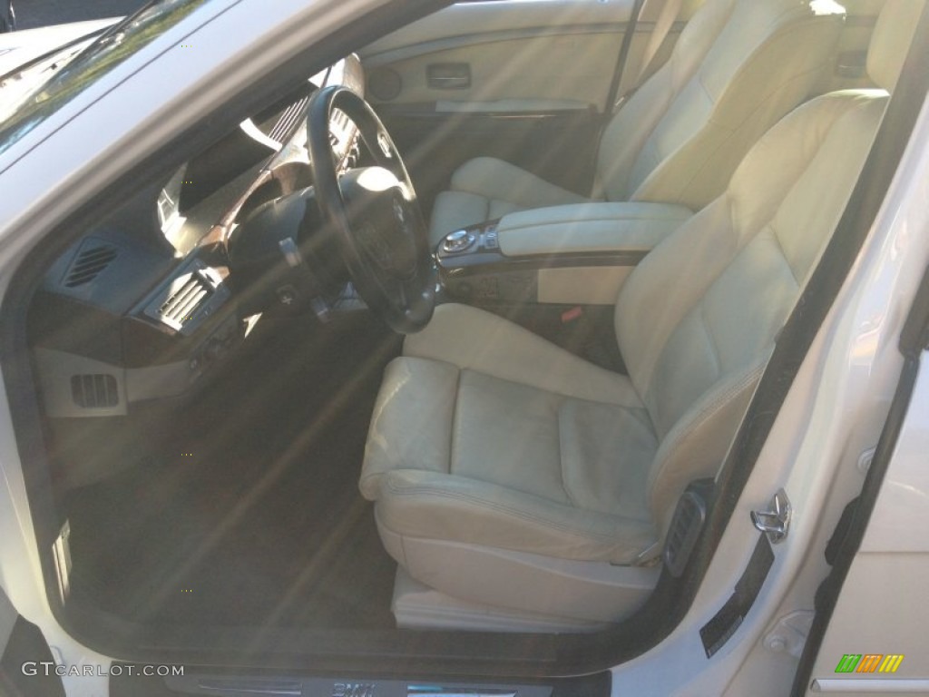 2003 7 Series 745Li Sedan - Alpine White / Dark Beige/Beige III photo #9