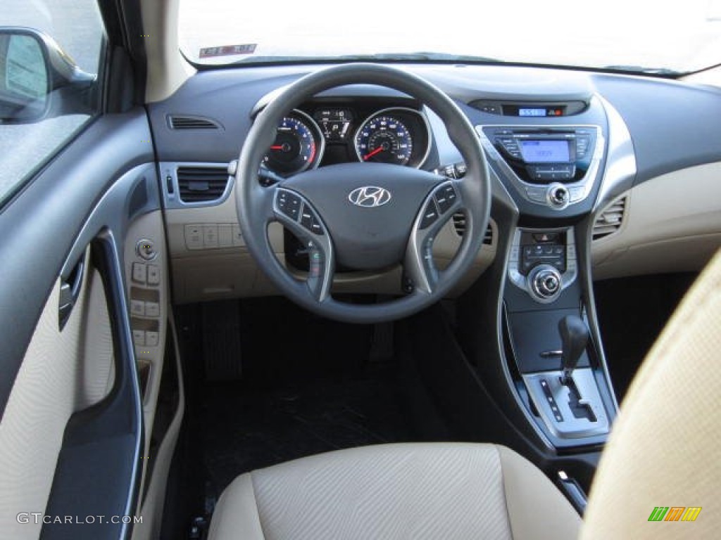 2013 Elantra GLS - Black / Beige photo #14