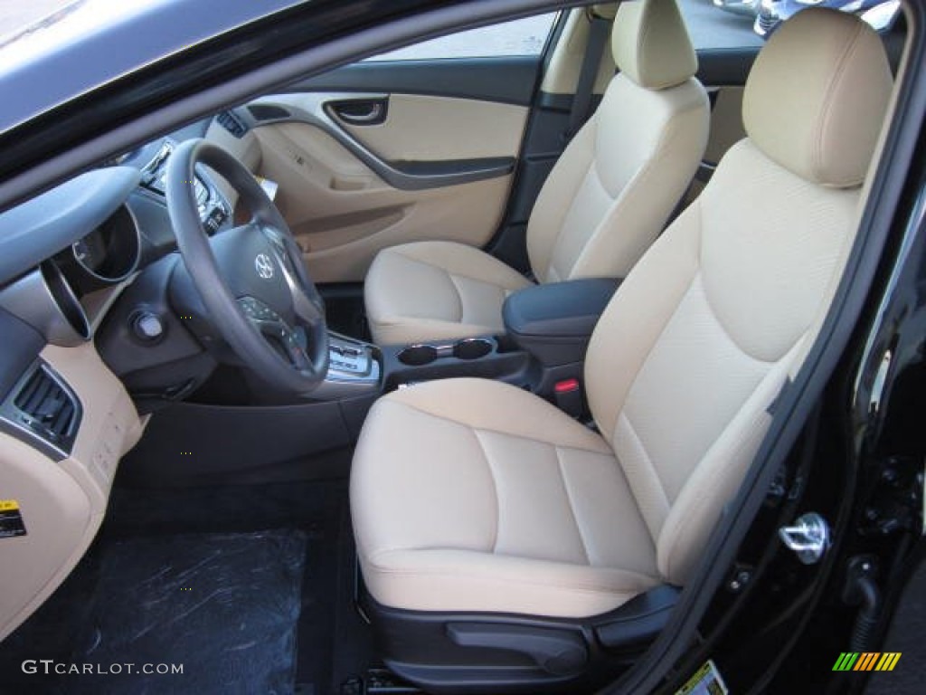 2013 Elantra GLS - Black / Beige photo #15