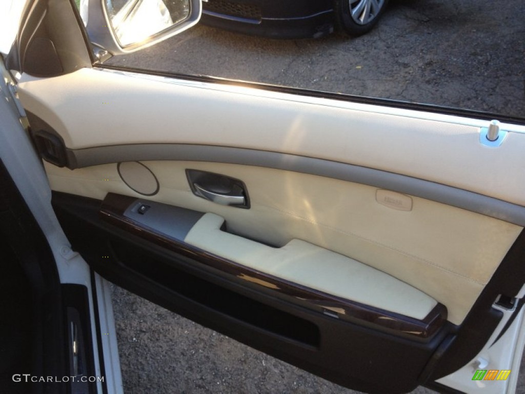 2003 7 Series 745Li Sedan - Alpine White / Dark Beige/Beige III photo #30