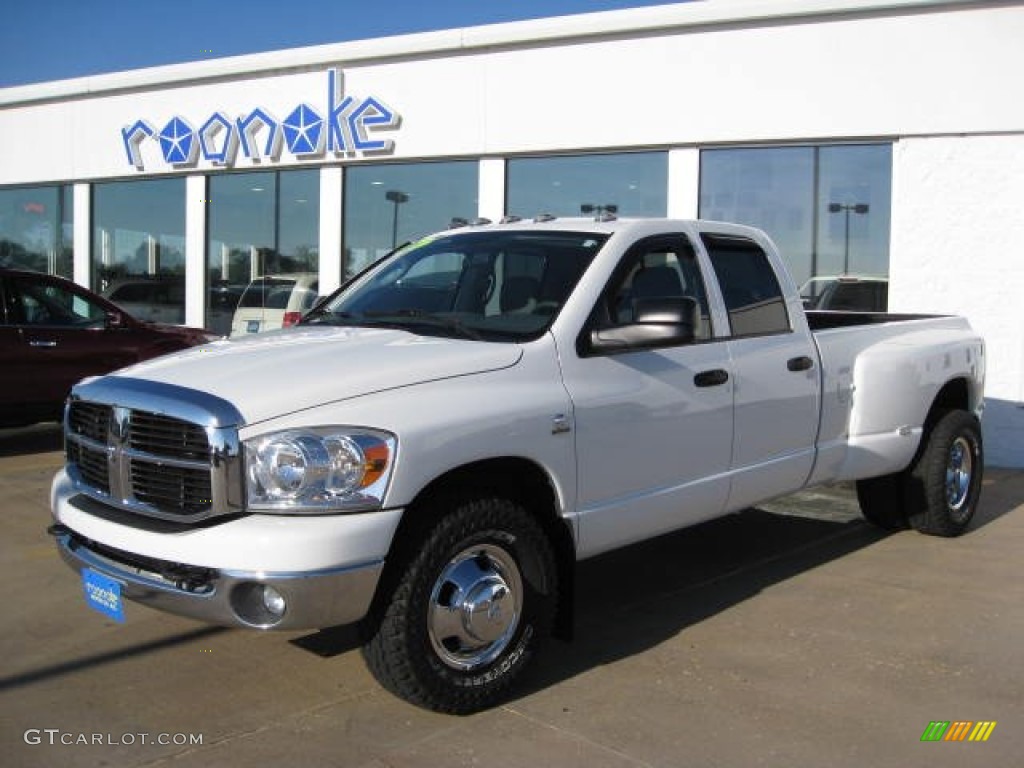 2007 Ram 3500 SLT Quad Cab Dually - Bright White / Medium Slate Gray photo #3