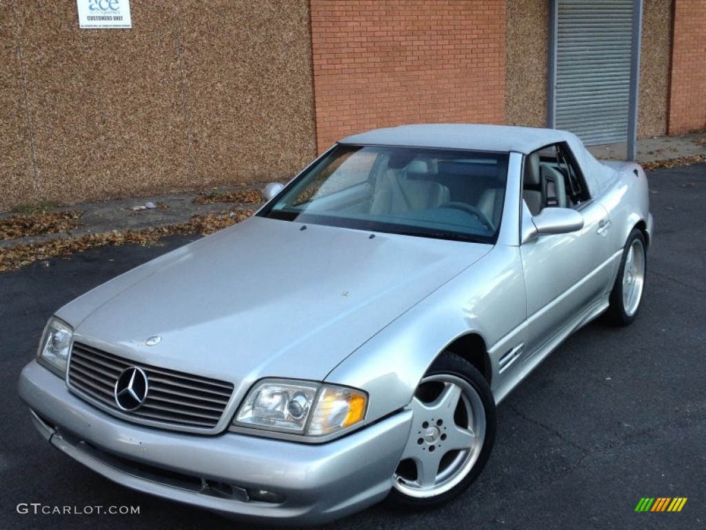 Brilliant Silver Metallic 2000 Mercedes-Benz SL 500 Roadster Exterior Photo #72155241