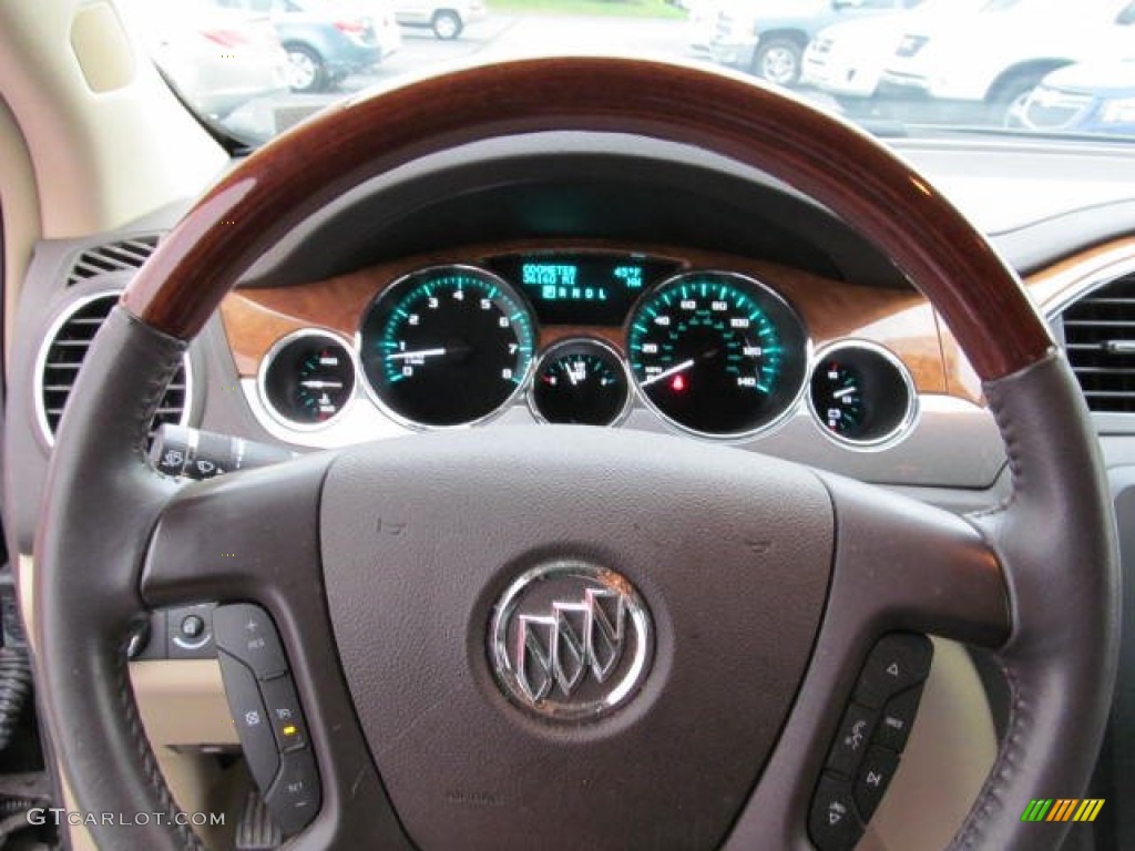 2009 Buick Enclave CX AWD Cocoa/Cashmere Steering Wheel Photo #72156576