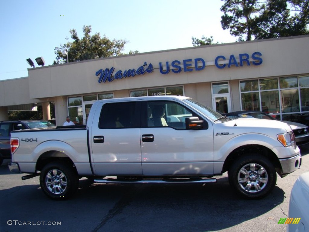 2010 F150 XLT SuperCrew 4x4 - Ingot Silver Metallic / Medium Stone photo #1