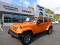 Crush Orange 2013 Jeep Wrangler Unlimited Rubicon 4x4