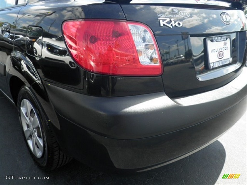 2008 Rio LX Sedan - Black / Gray photo #11