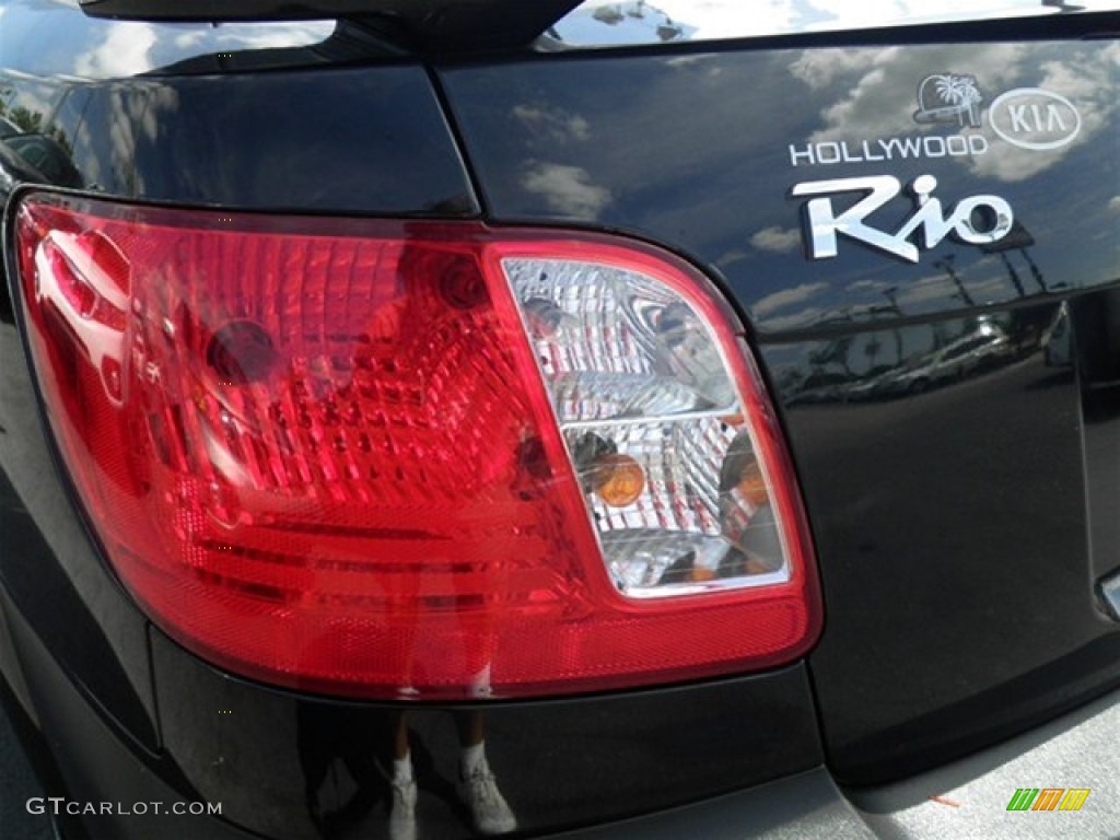 2008 Rio LX Sedan - Black / Gray photo #12