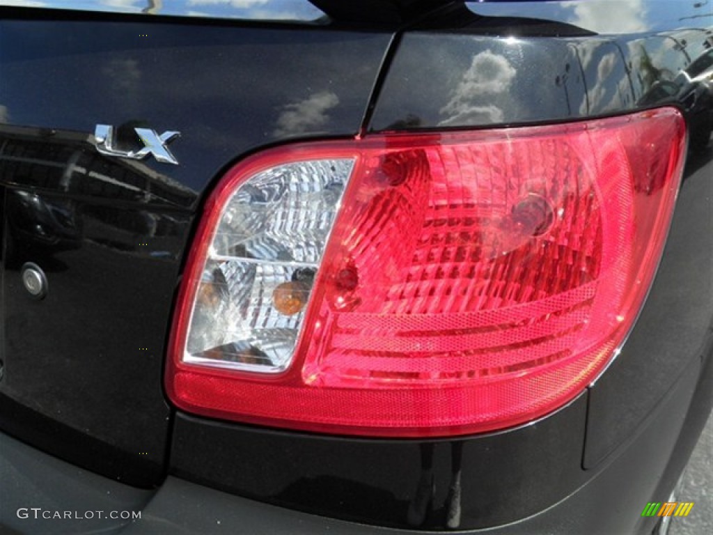 2008 Rio LX Sedan - Black / Gray photo #16