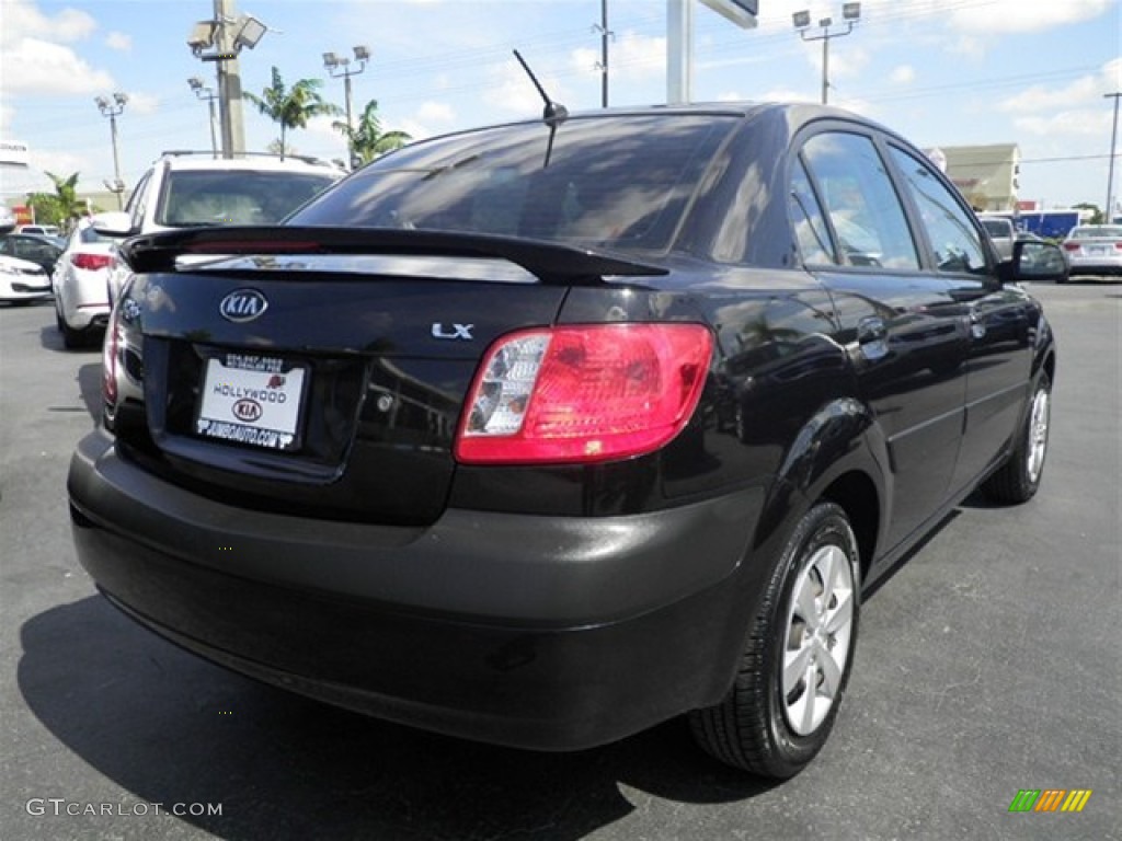 2008 Rio LX Sedan - Black / Gray photo #18