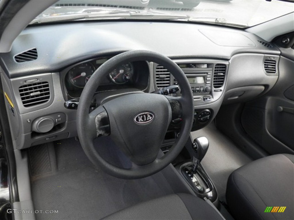 2008 Rio LX Sedan - Black / Gray photo #29