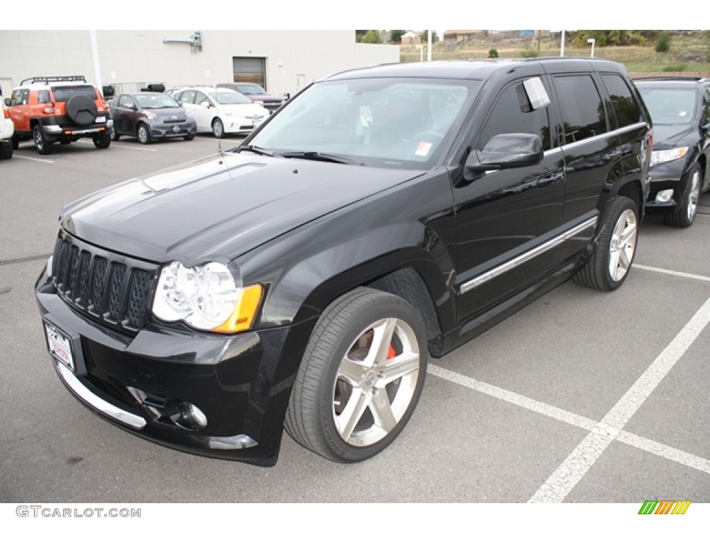 Brilliant Black Crystal Pearl 2009 Jeep Grand Cherokee SRT-8 4x4 Exterior Photo #72164073