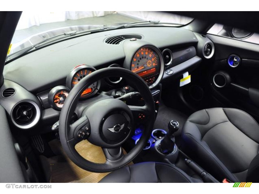 Carbon Black Interior 2013 Mini Cooper S Convertible Photo #72165447