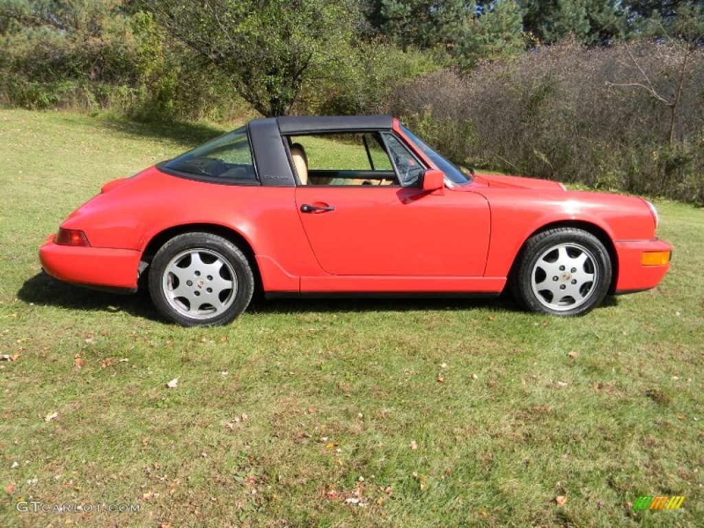 Guards Red 1991 Porsche 911 Carrera 2 Targa Exterior Photo #72167835