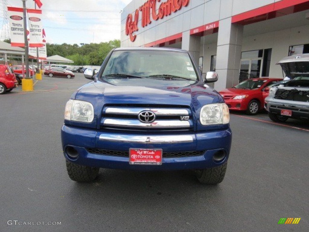 2006 Tundra SR5 Double Cab - Spectra Blue Mica / Taupe photo #2
