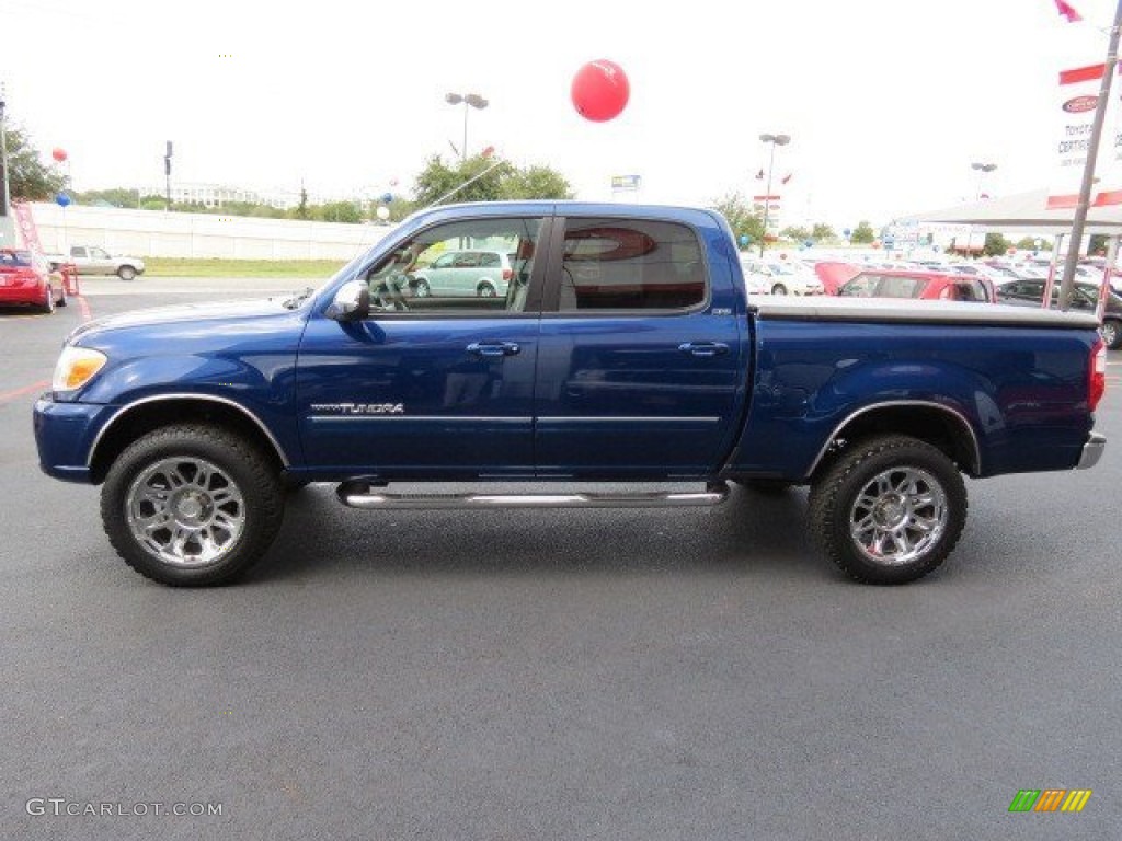 2006 Tundra SR5 Double Cab - Spectra Blue Mica / Taupe photo #4