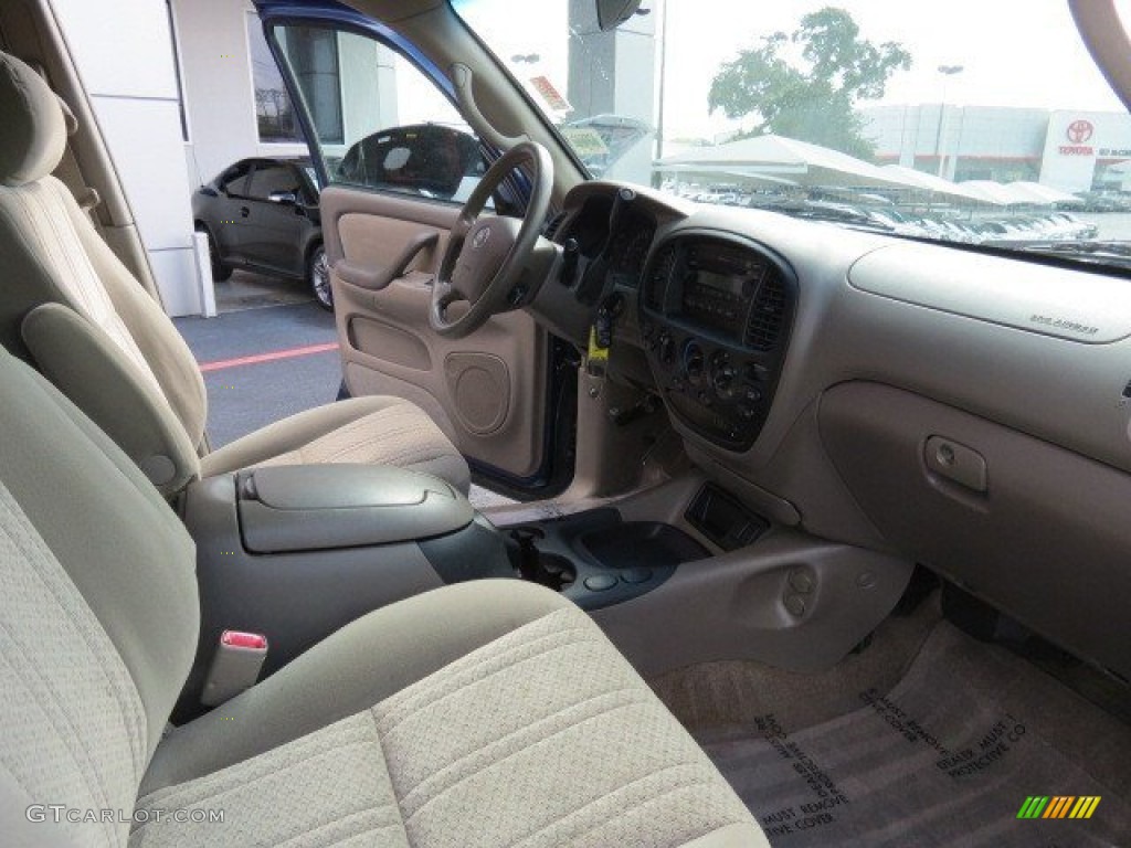 2006 Tundra SR5 Double Cab - Spectra Blue Mica / Taupe photo #15