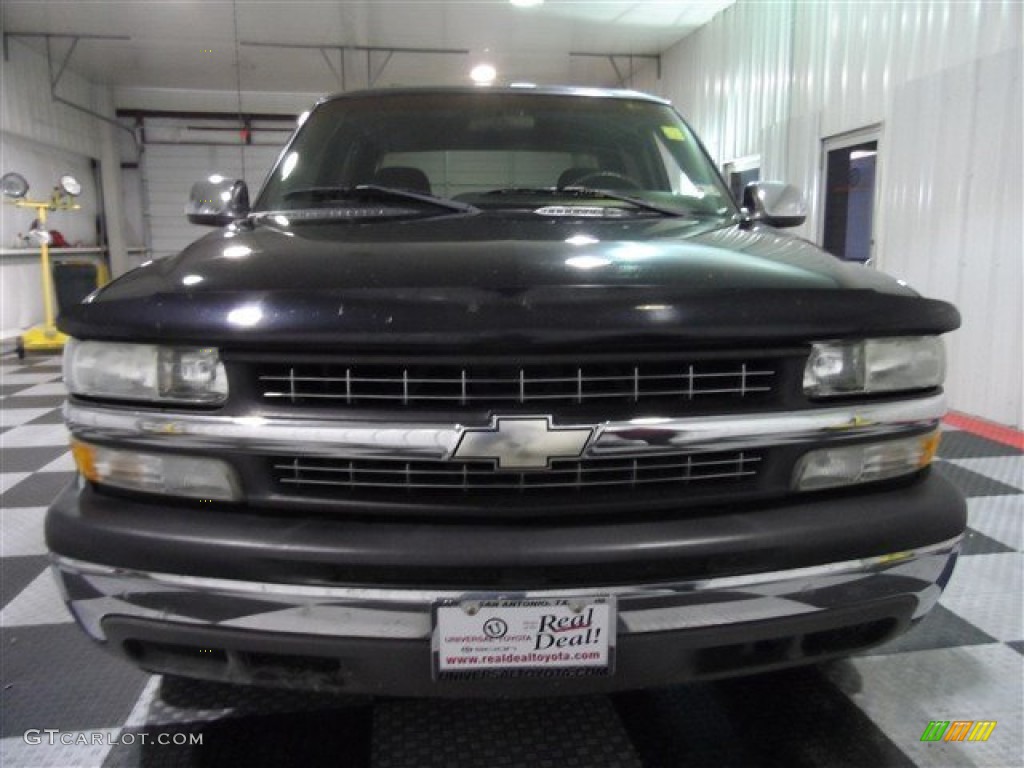 2002 Silverado 1500 LS Crew Cab - Onyx Black / Graphite Gray photo #2