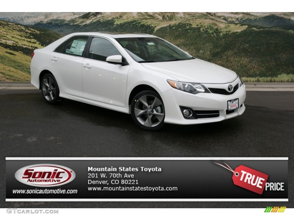 2012 Camry SE - Blizzard White Pearl / Black photo #1