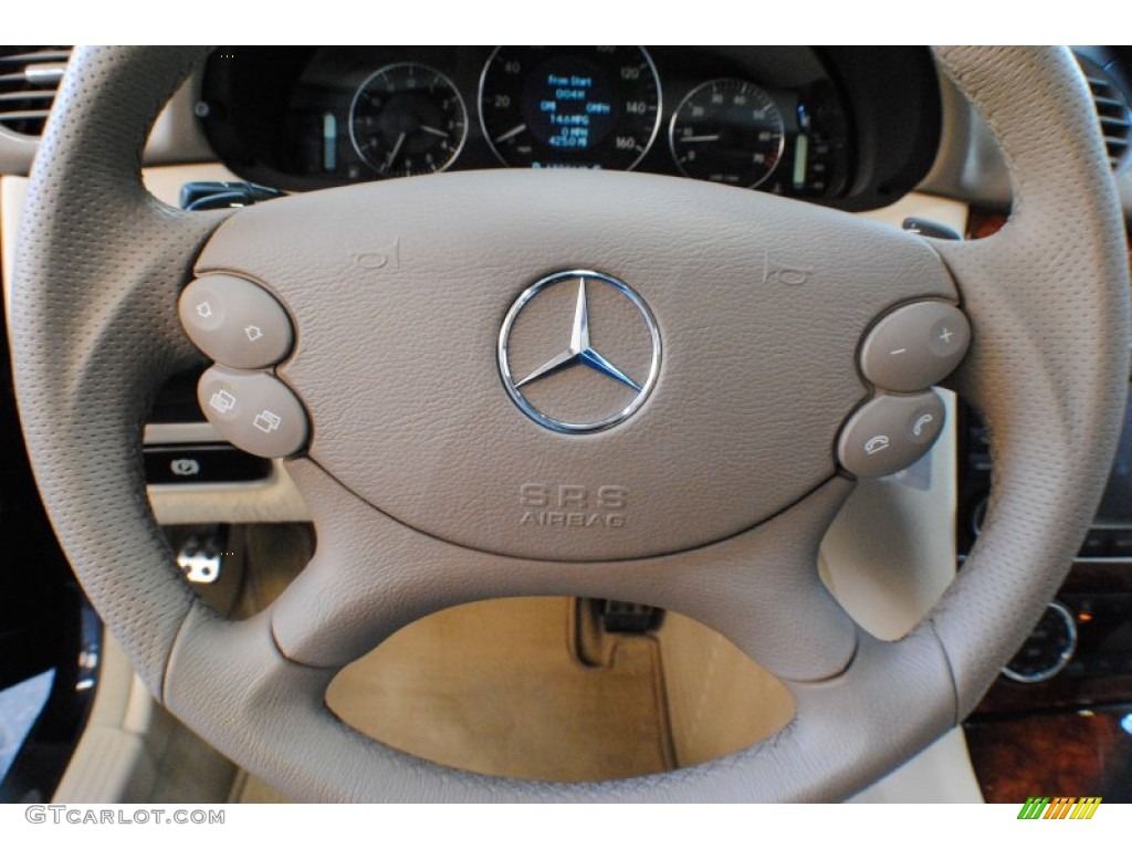 2008 Mercedes-Benz CLK 550 Coupe Stone Steering Wheel Photo #72175191