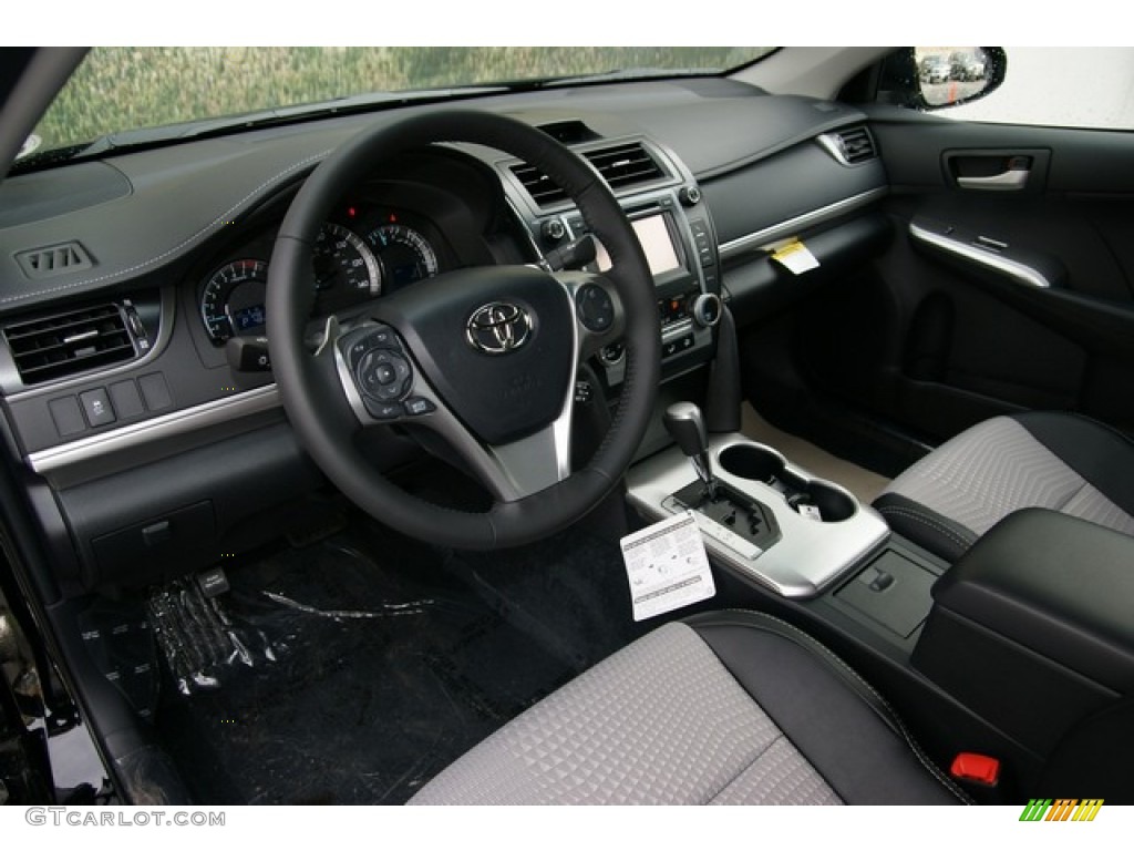 2012 Camry SE V6 - Attitude Black Metallic / Black/Ash photo #5