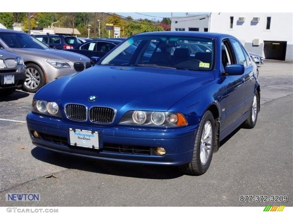 2003 5 Series 530i Sedan - Topaz Blue Metallic / Grey photo #1