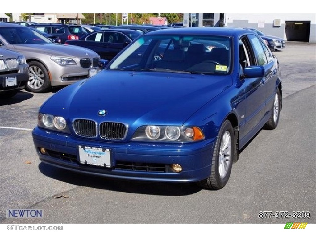 2003 5 Series 530i Sedan - Topaz Blue Metallic / Grey photo #2