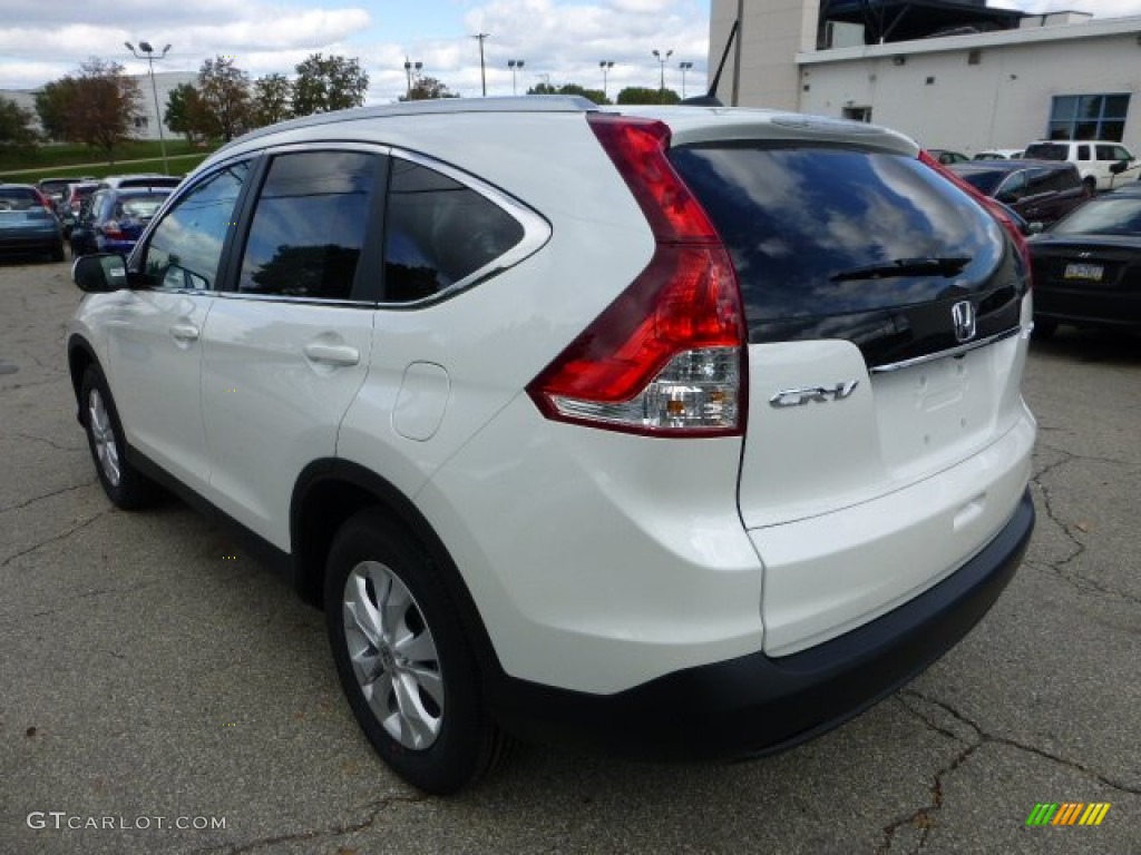 2013 CR-V EX-L AWD - White Diamond Pearl / Black photo #2