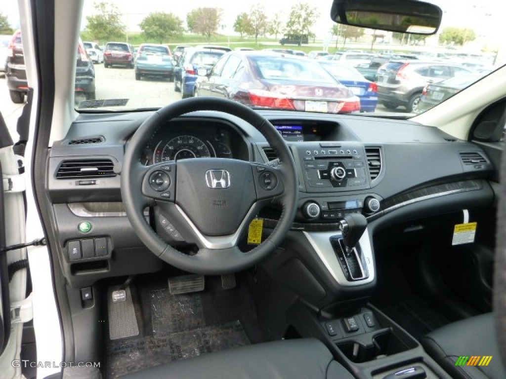 Black Interior 2013 Honda CR-V EX-L AWD Photo #72178671