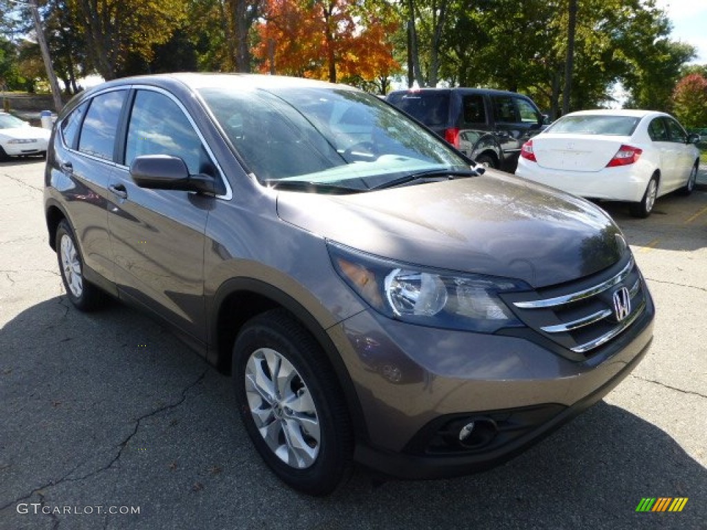 2013 CR-V EX AWD - Urban Titanium Metallic / Beige photo #6