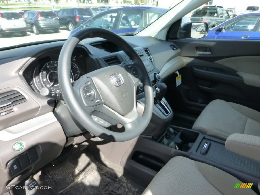 2013 CR-V EX AWD - Urban Titanium Metallic / Beige photo #15