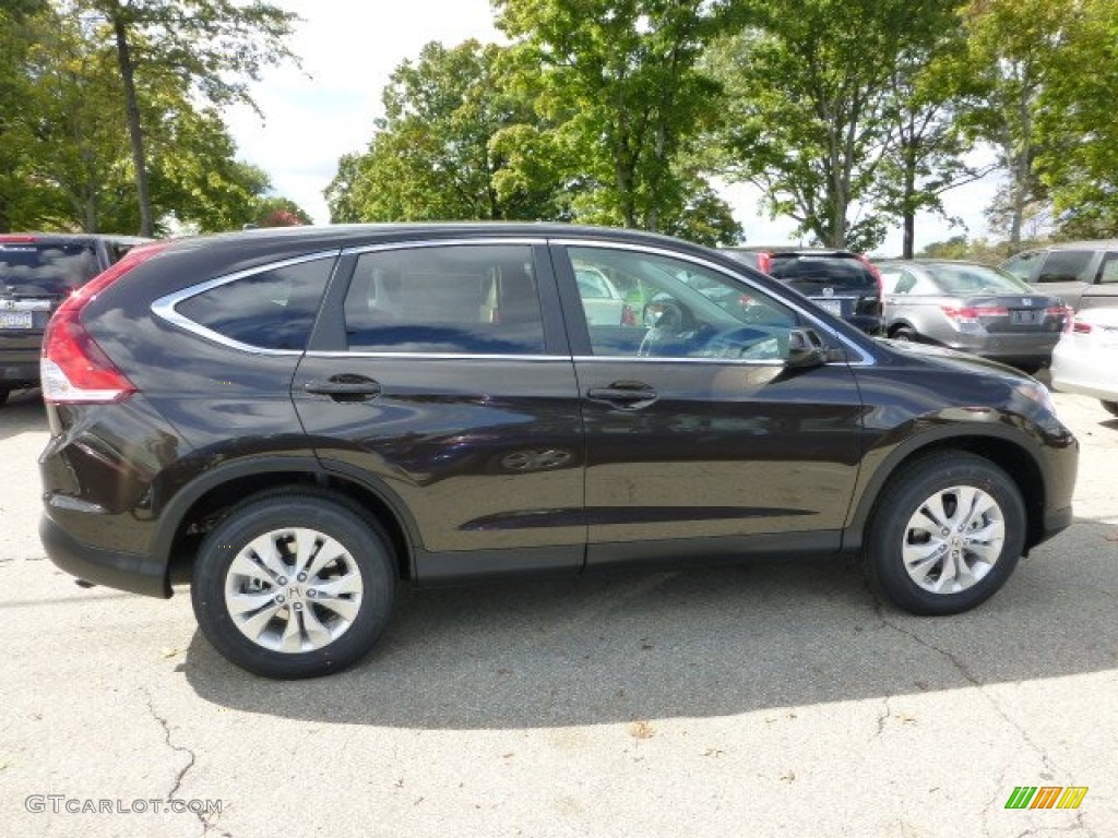 2013 CR-V EX AWD - Kona Coffee Metallic / Black photo #5